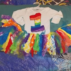 1st Birthday Outfit, Rainbow